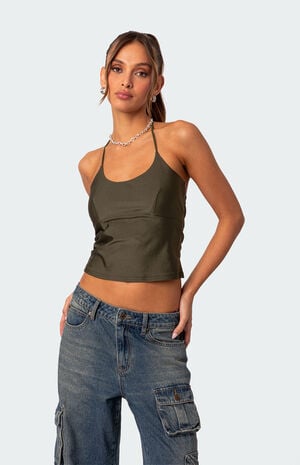 Sara Back Cut Out Tank Top image number 1