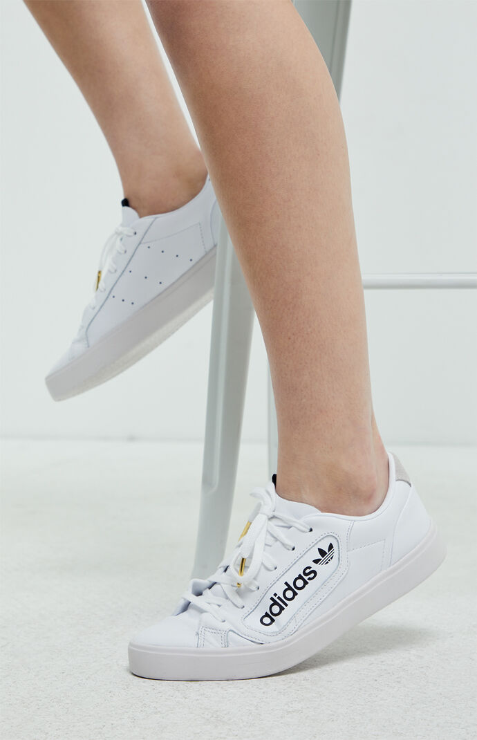 adidas Women's White Sleek Sneakers 
