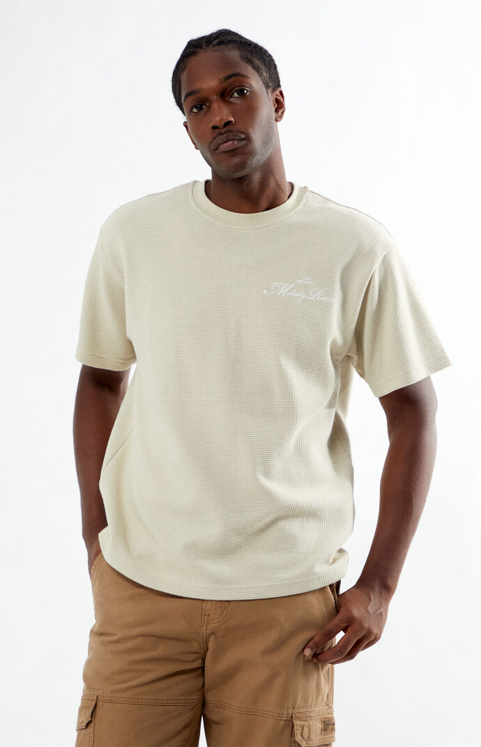 n*n様 50's Rayon Pullover Shirt Pacsun Melody Waffle Knit T-Shirt | Pacsun