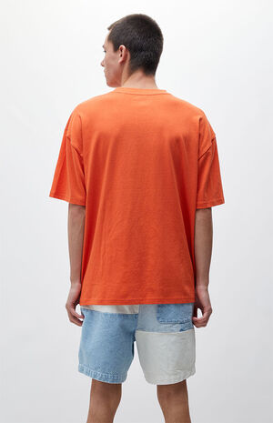 Orange Loch Solid Boxy T-Shirt image number 3