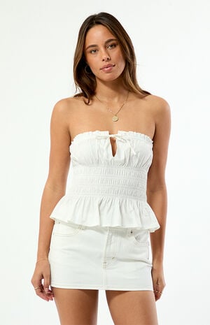 Quinn Ruched Babydoll Tube Top image number 3