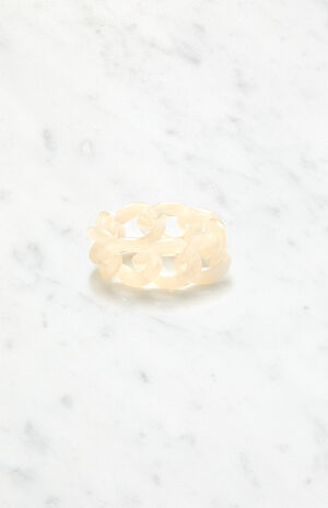 Cream Linked Plastic Ring Cream Linked Plastic Ring image number null