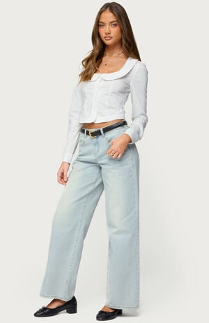 Ery Wide Leg Mid Rise Jeans image number 4