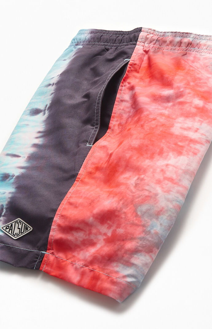 Vertical Tie-Dyed 17" Swim Trunks