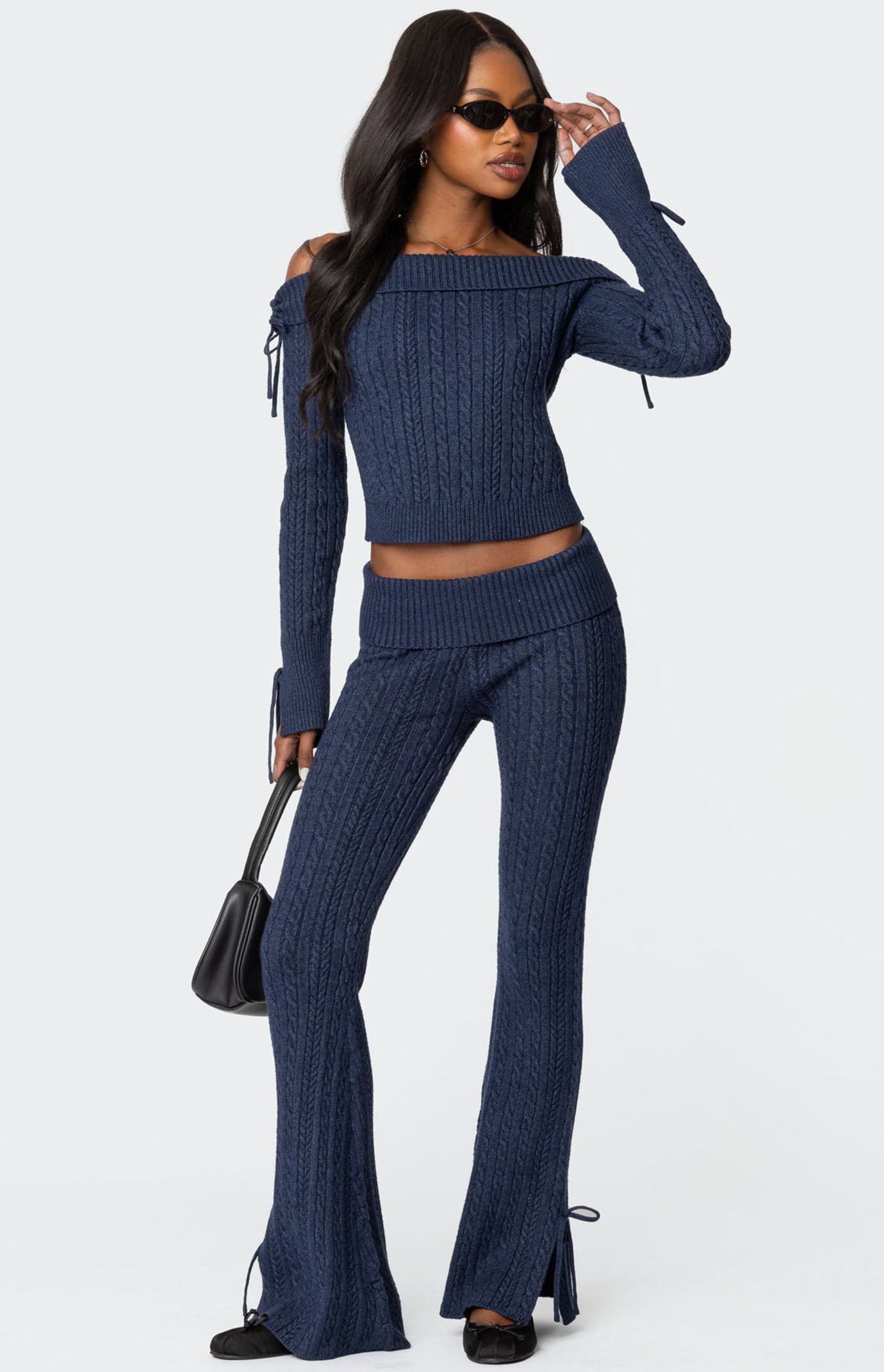 トップス Tape Trimming Cable Knit Top & Pants Z Supply Paige Cable Knit Pant – Social Threads