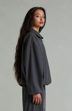 Women's Iron Gray Classic Half Zip Sweatshirt image number 3