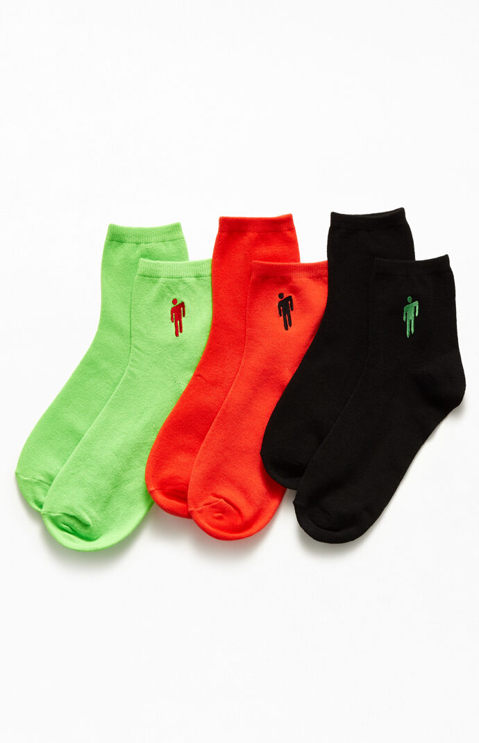 3-Pack Billie Eilish Quarter Socks