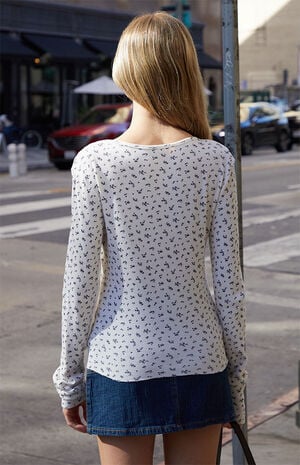 Floral Athern Thermal Long Sleeve Top image number 4