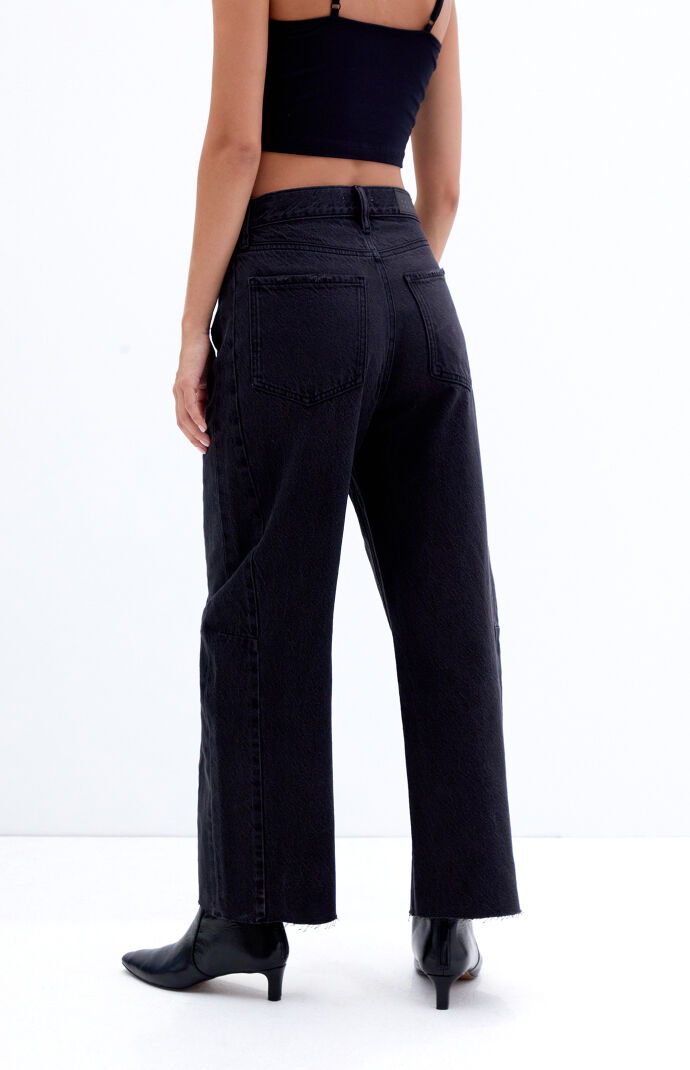Pacsun Black Cropped Barrel Jeans