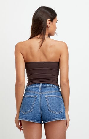 Ivy High Waisted Festival Jean Shorts Indigo image number 5