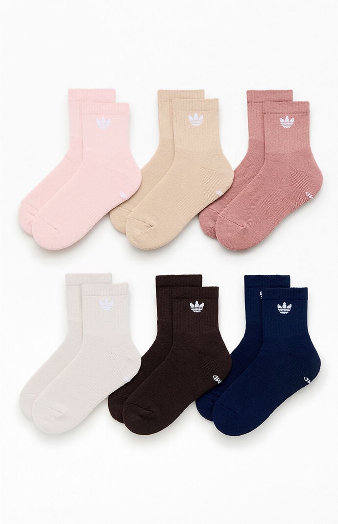 adidas 6 Pack Originals Trefoil Quarter Socks