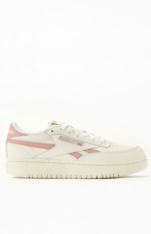 Women's White & Pink Club C Double Sneakers image number 3