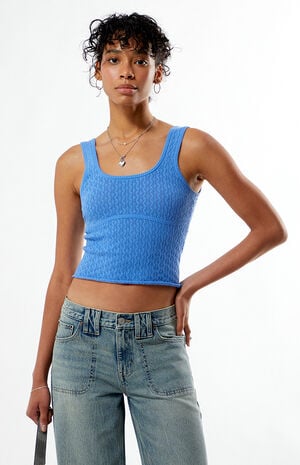 Keenan Pointelle Knit Tank Top image number 3