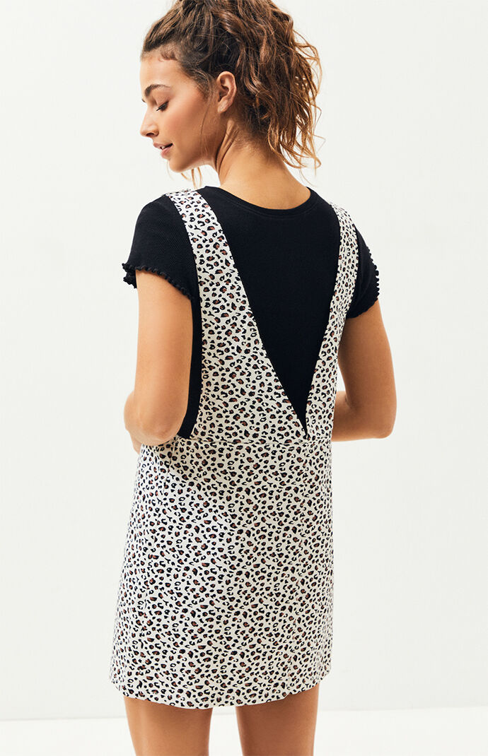 Cheetah print overall dress clearance