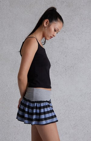 Tiered Fold-Over Mini Skirt image number 2