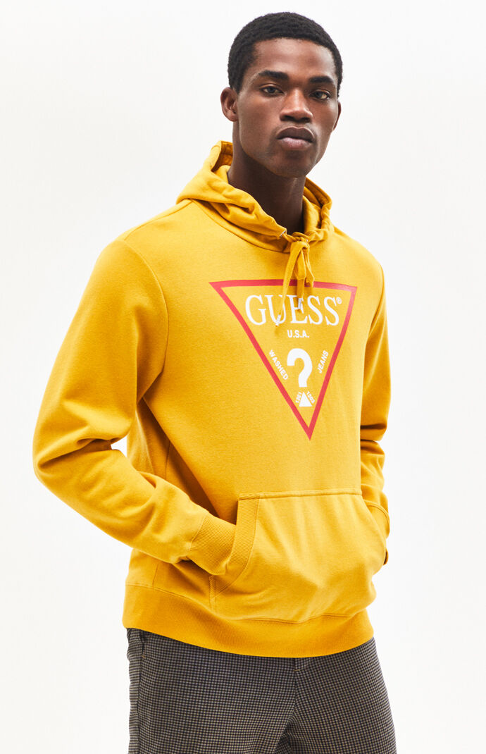 Guess classic logo pullover hoodie clearance
