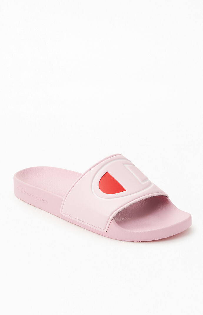 Champion Women s Pink IPO Slide Sandals PacSun