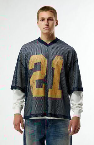 21 Mesh Jersey 2fer Long Sleeve T-Shirt
