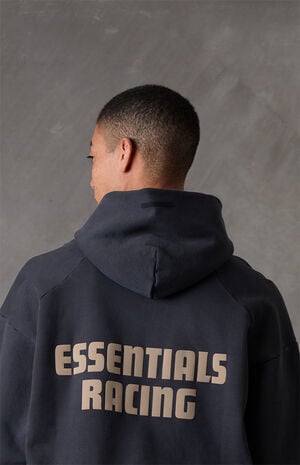 Vintage Black Racing Classic Raglan Hoodie image number 5