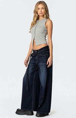 Super Baggy Belted Low Rise Jeans image number 5