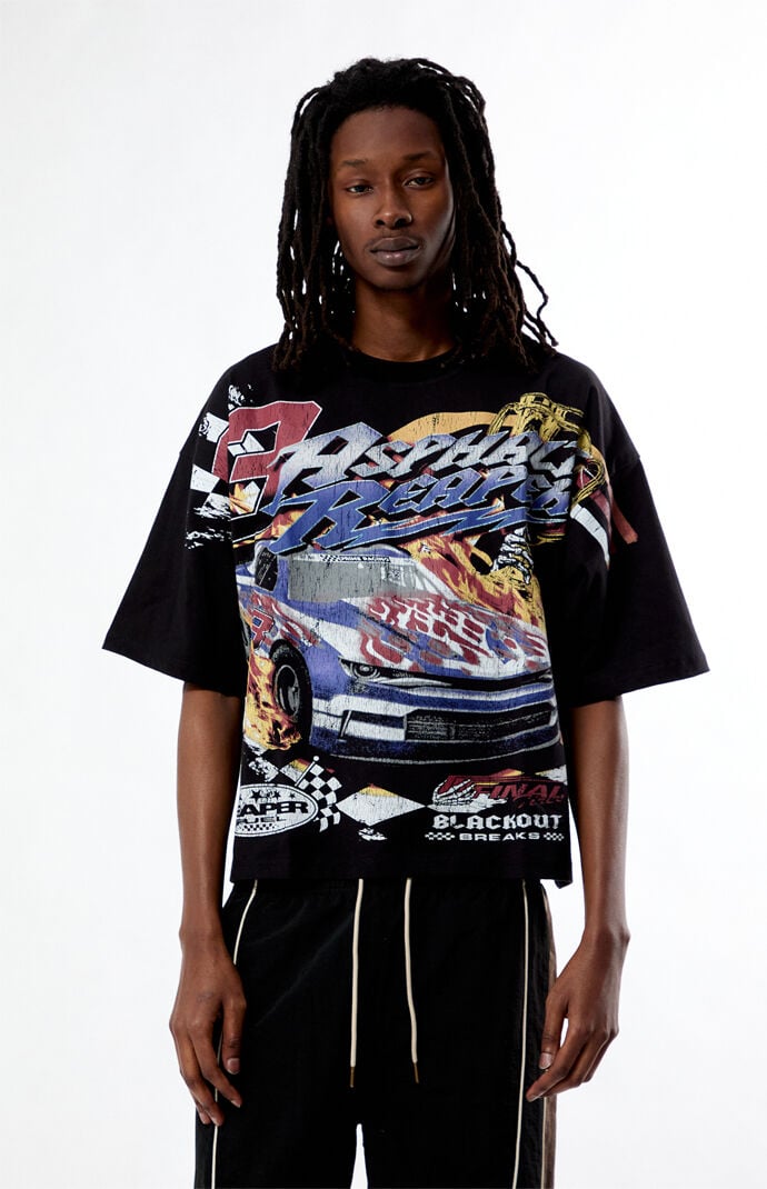 Pacsun Asphalt Reaper Cropped Boxy T-Shirt
