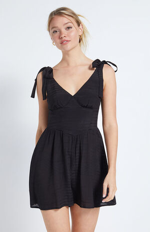 Tie-Strap Seamed Romper image number 1