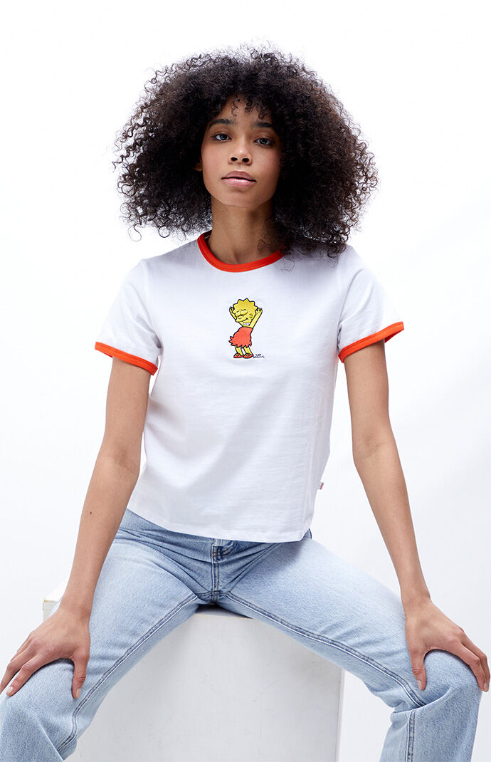 Simpsons Lisa Ringer T-Shirt - White 