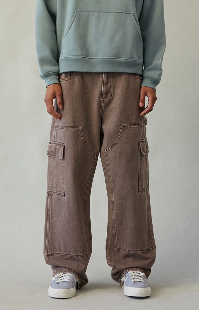 Pacsun Dylan Baggy Jeans Cargo Carpenter Washed Brown | PacSun