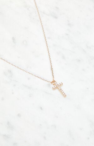 Gold Cross Necklace image number 2