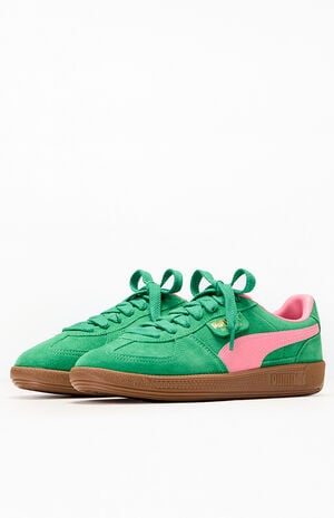 Women's Green Palermo Sneakers image number 2