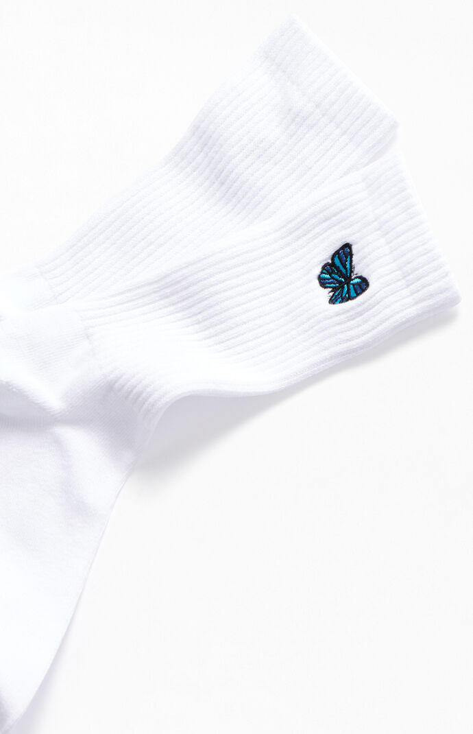 Blue Butterfly Socks