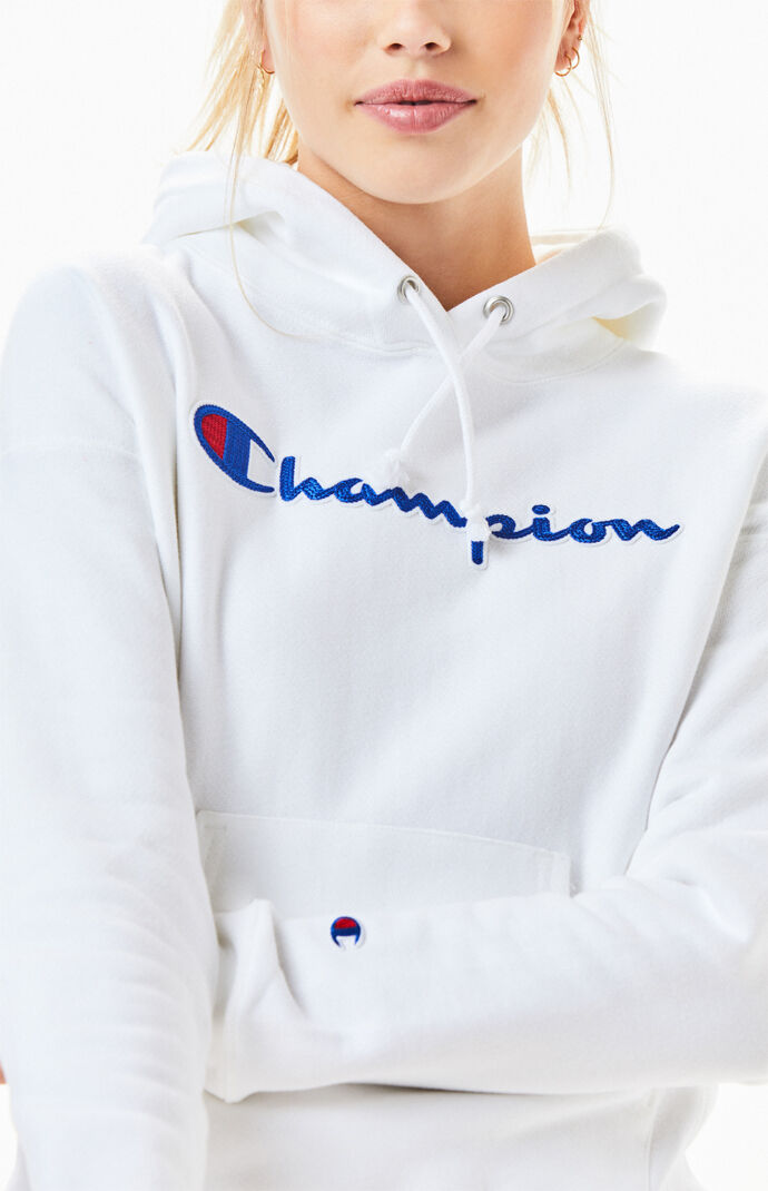 pacsun white champion hoodie