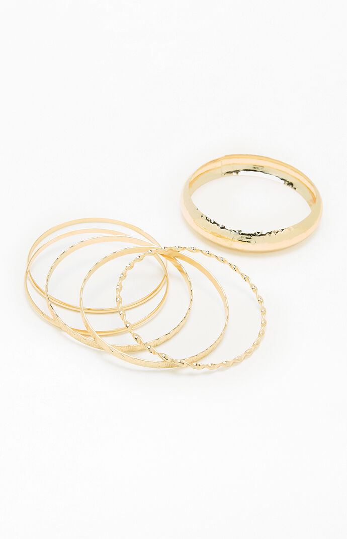 LA Hearts Etched Bangle Set | PacSun