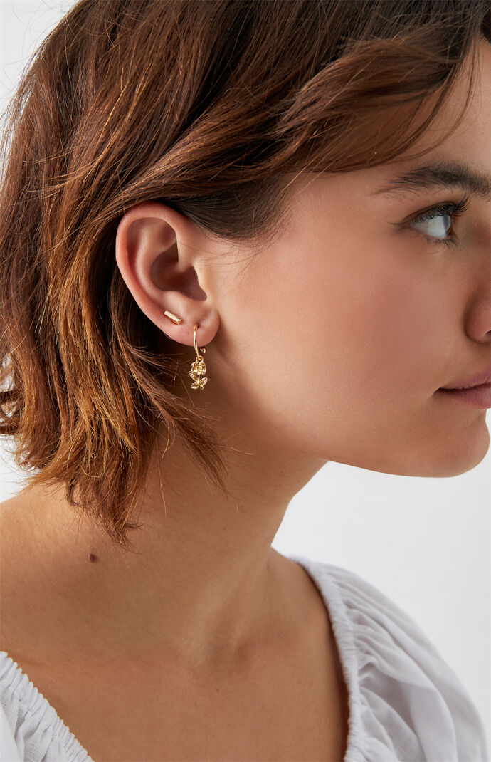 16 Pack Floral Moon Earrings