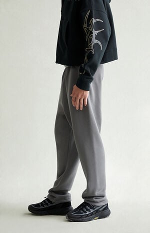 Dark Gray Straight Leg Sweatpants image number 3