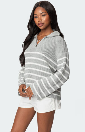 Oversized Quarter Zip Sweater image number 3
