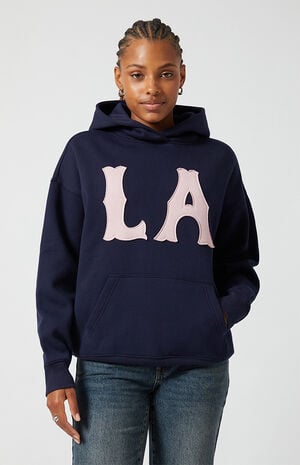 Navy LA Applique Hoodie image number 2