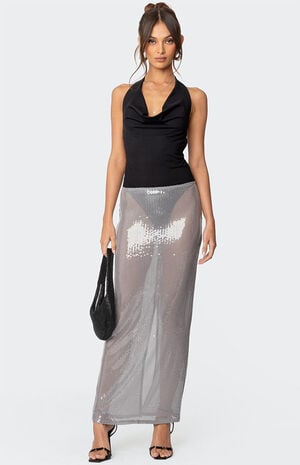 Backless Cowl Neck Bodysuit image number 2