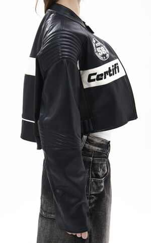 Max Black Moto Faux Leather Jacket image number 3