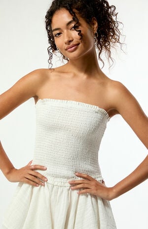 Lily Removable Strap Smocked Mini Dress image number 5