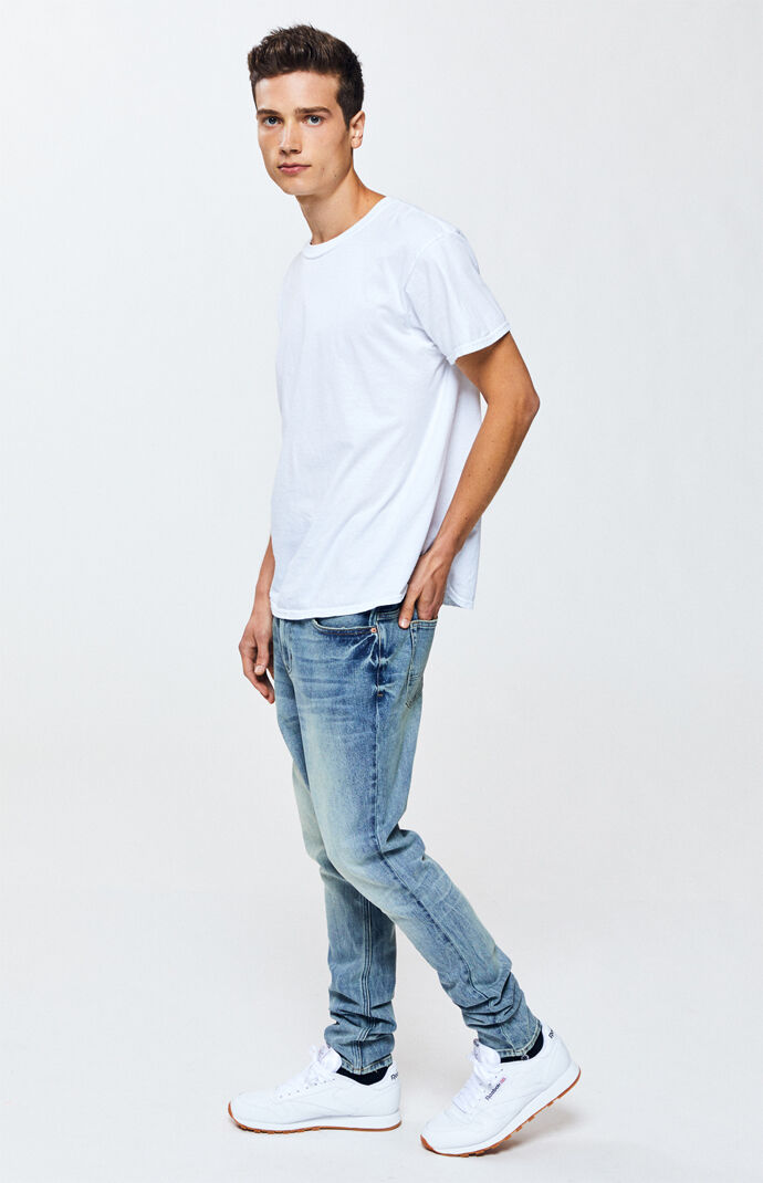 Gray Stacked Skinny Jeans