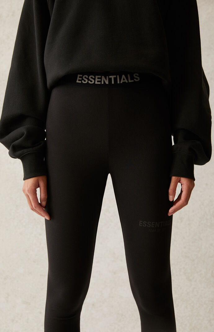 FOG Fear Of God Essentials Black Athletic Leggings PacSun