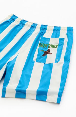 Sopranos Striped 6" Swim Trunks image number 4