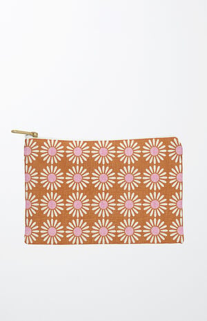 Schatzi Brown Retro Jumbo Daisy Pouch image number 1