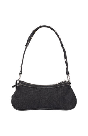 Horseshoe Black Denim Shoulder Bag image number 5