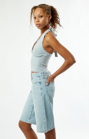 Striped Chrissy Halter Tank Top image number 3