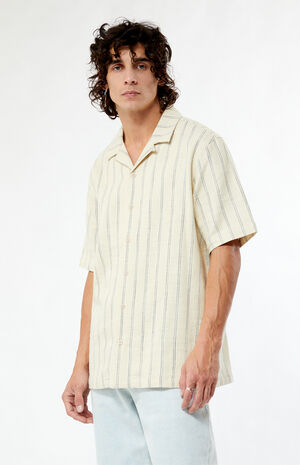 Terry Woven Striped Camp Shirt image number 2