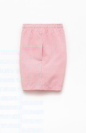 Striped Seersucker 5" Swim Trunks image number 3