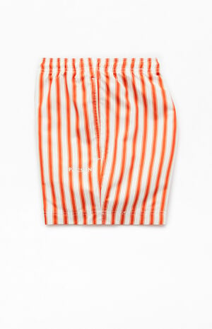 Mandarin Striped 4.5" Swim Trunks image number 3