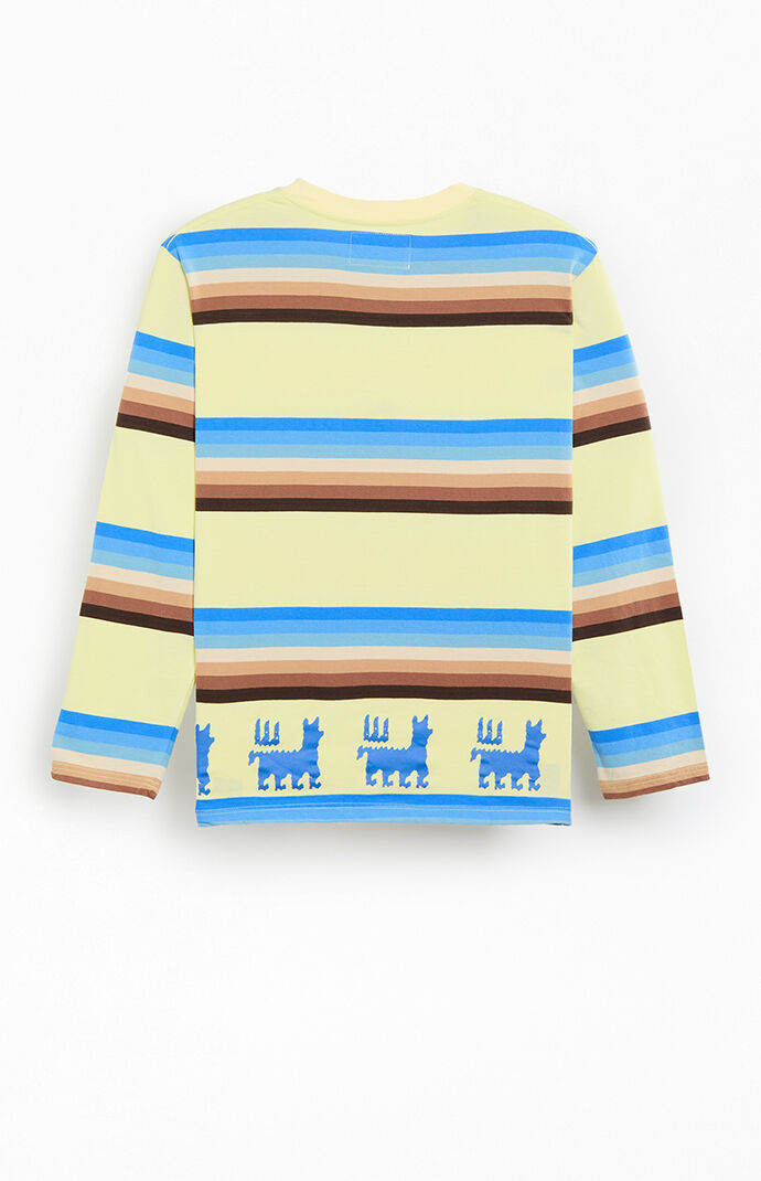 Awake NY Striped Llama Print Long Sleeve T-Shirt